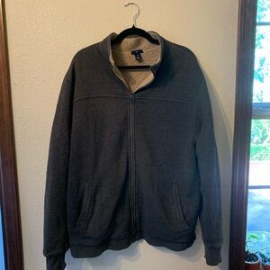 GAP Fleece Lined Full Zip Gray Sweatshirt Men’s XL